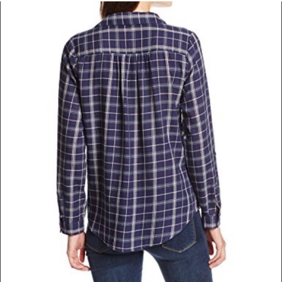 JOIE Fara B Plaid Ruffle Neck Button Down - Picture 3 of 8